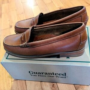 L.L. Bean Signature Women's Sz8 Classic Leather Penny Loafers, Rich Brandy Brown